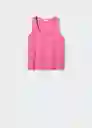 Top Seo Rosa Talla M Mujer Mango