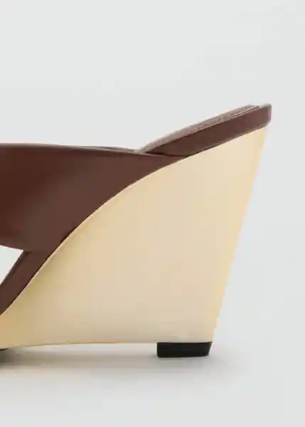 Sandalias Mayo Chocolate Talla 40 Mujer Mango