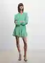 Vestido Saba-L Verde Talla M Mujer Mango