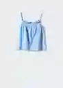 Camiseta Smock Azul Talla 10 Niñas Mango
