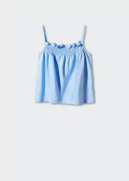 Camiseta Smock Azul Talla 10 Niñas Mango
