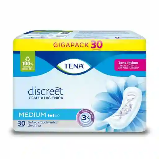 Tena Discreet Medium X30