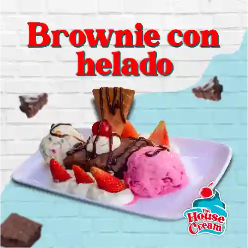 Brownie con Helado