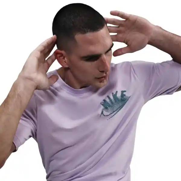 Nike Camiseta M Df Tee Brand Read Manga Corta Hombre Morado L