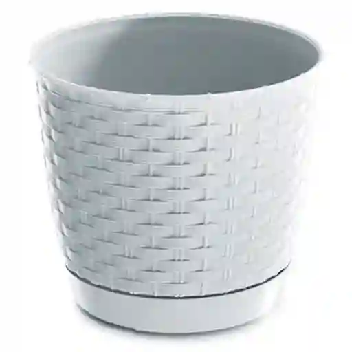 Tumatera Maceta Ratolla Round Blanco 19 cm