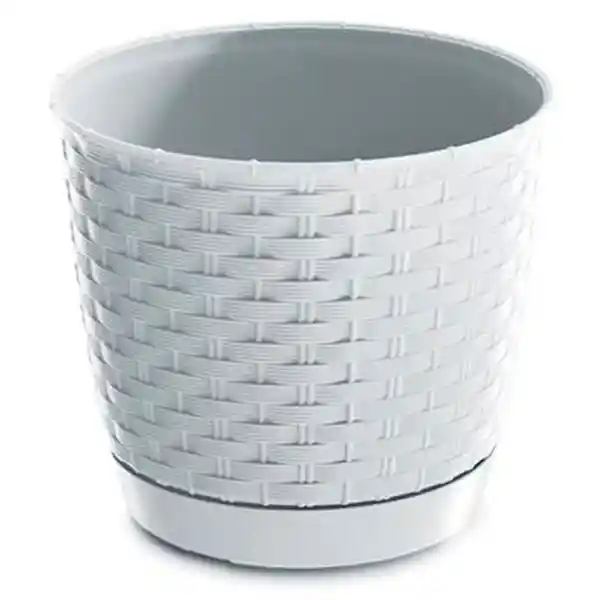 Tumatera Maceta Ratolla Round Blanco 19 cm