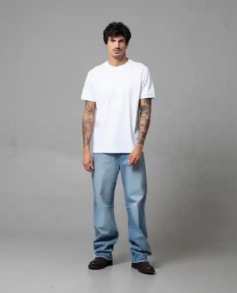 Jean Baggy Hombre Azul Denim Medio T 36 48470 Rifle