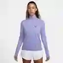 Nike Camiseta W Swsh Hbr Hz Mid Manga Larga Morado Mujer Talla M
