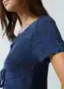 Blusa Tejido Mujer Azul Cetaceo Talla S 482G028 Naf Naf