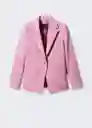 Blazer Americana Boreal Rosa Talla 38 Mujer Mango