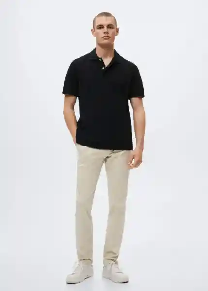 Polo Rea Negro Talla L Hombre Mango