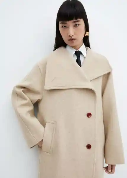 Abrigo Conguito Piedra Talla S Mujer Mango