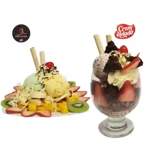 Mega ensalada + antojo de brownie