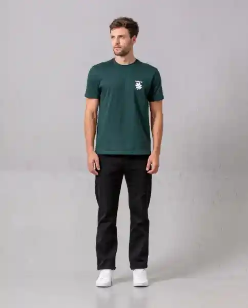 Camiseta Hombre Verde Gablete Ultraoscuro Talla L 33438 Rifle