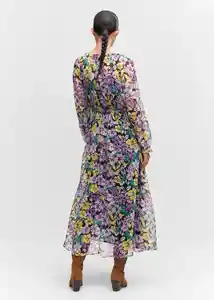 Vestido Victoria Lila Talla L Mujer Mango