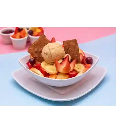 Ensaladas de Frutas, Natural con Helado