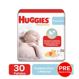 Huggies Pañales Natural Care Prematuro