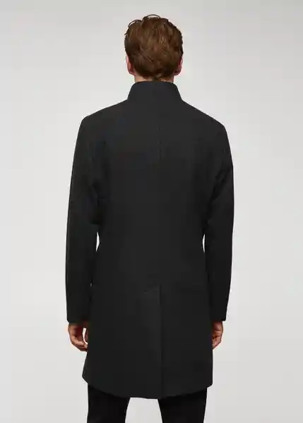 Abrigo Funnel Gris Talla M Hombre Mango