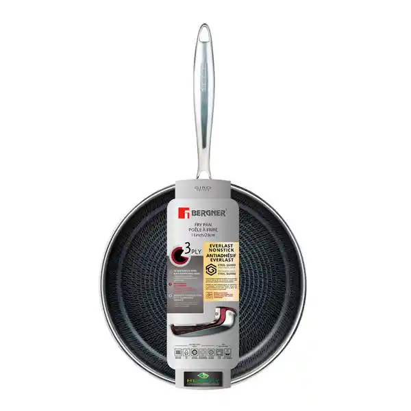 Bergner Sartén Giro Silver Acero Inoxidable 28 cm Bg-32637 mm