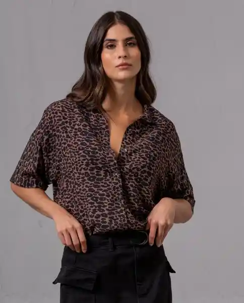 Camisa Mujer Cafe Almendra Oscuro Talla M 92094 Rifle