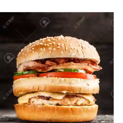 Hamburguesa doble pollo
