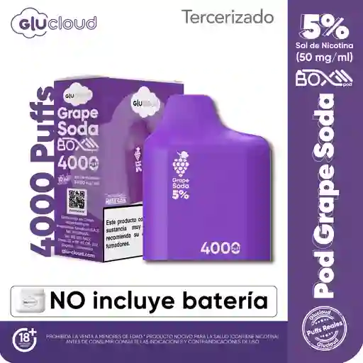 Glucloud Pod Grape Soda / 4000 Puff