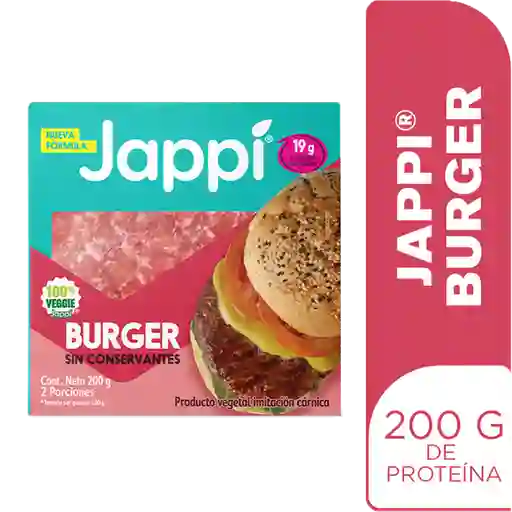 Jappi Hamburguesa Vegetal Imitación Cárnica