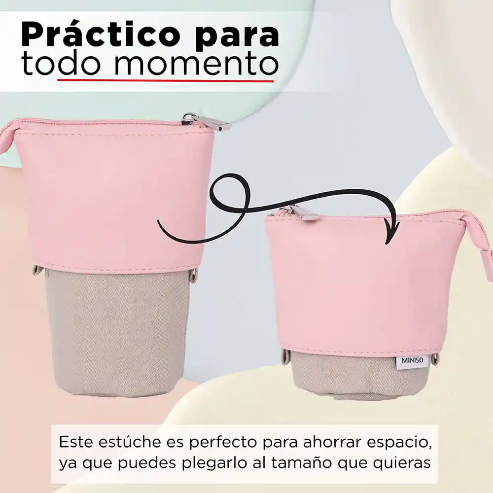 Miniso Bolsa Telescópica de Color Sólido Rosa