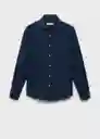 Camisa Avispa Navy Talla XS Hombre Mango