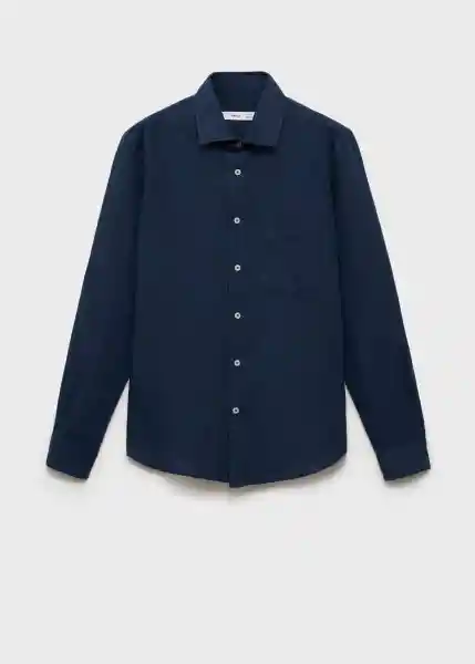 Camisa Avispa Navy Talla XS Hombre Mango