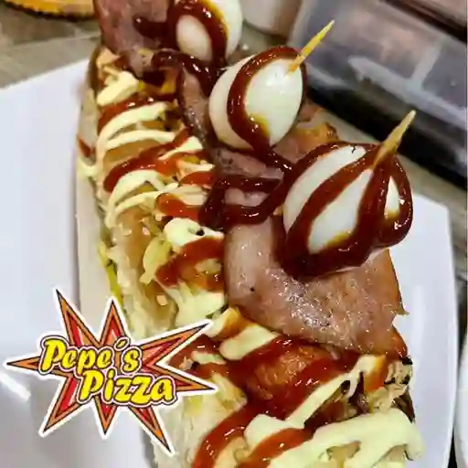 Perro caliente con tocineta