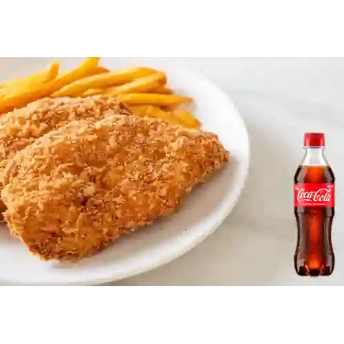 Combo Pechuga Apanada c/ Papa +Cocacola Orig 400ml