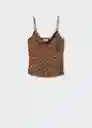 Top Kendal Marron Talla S Mujer Mango