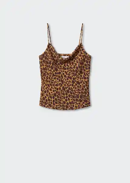 Top Kendal Marron Talla S Mujer Mango