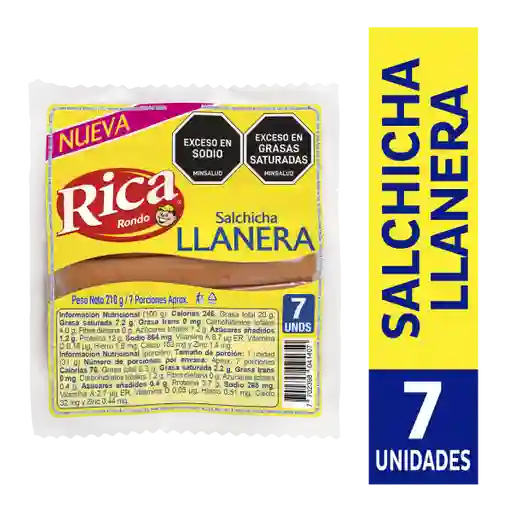 Salchicha Llanera Rica 218 g