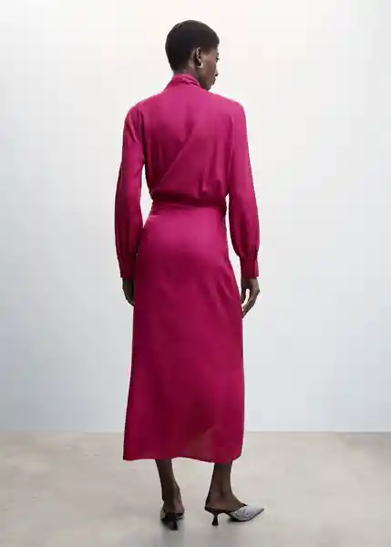 Vestido Rustik-A Fucsia Talla S Mujer Mango