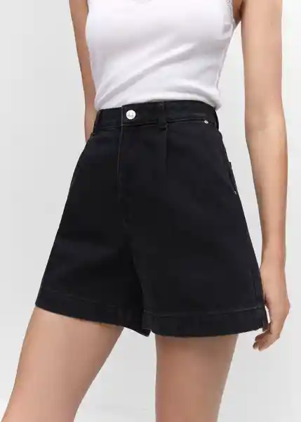 Short Regina Tejano Color Negro Talla 40 Mujer Mango