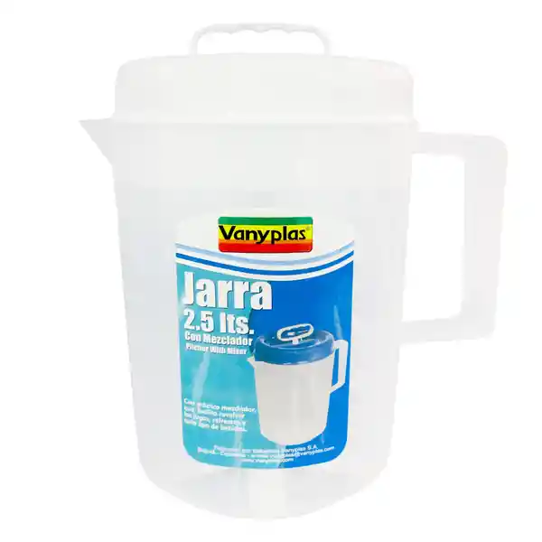 Vanyplas Jarra Con Mezclador Blanca 2.5 L