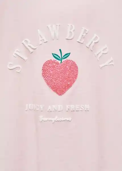 Camiseta Berry Rosa Talla 12 Niña Mango