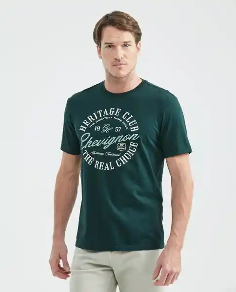 Camiseta Graphic Letters Verde Galloway Ultraoscuro S Chevignon