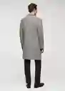 Abrigo Carpi Gris Medio Vigoré Talla XL Hombre Mango