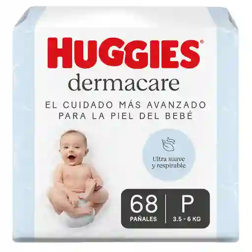Pañales Huggies Dermacare Etapa 1/P Cuidado Más Avanzado 68 Und