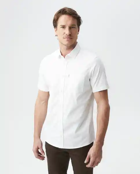 Camisa Carbon M/c Bol Blanco Puro Claro Talla S Hombre Chevignon