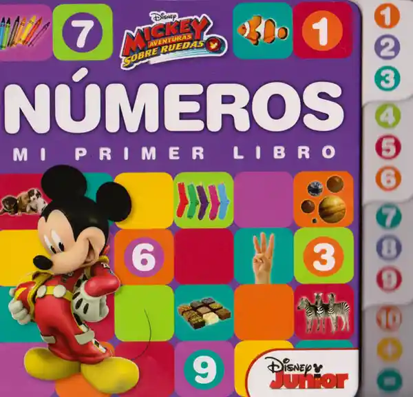 Mi Primer Libro Número Mickey Aventuras Sobre Ruedas