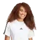 Adidas Camiseta W 3S Manga Corta Lifestyle de Mujer Blanco T M