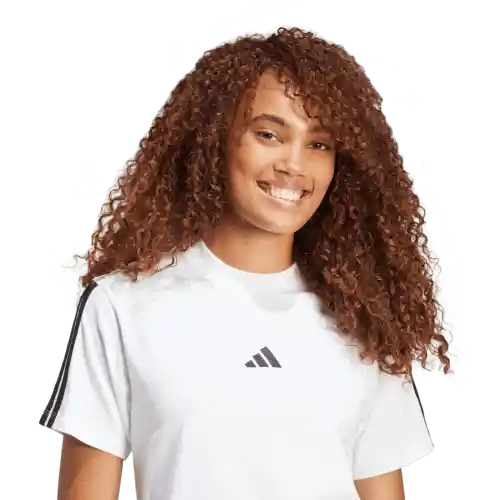 Adidas Camiseta W 3S Manga Corta Lifestyle de Mujer Blanco T M