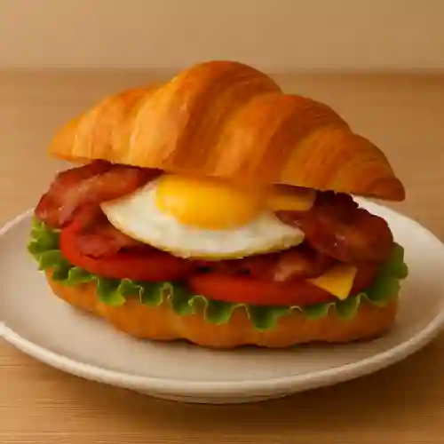 Croissant Sandwich Eggs Bacon