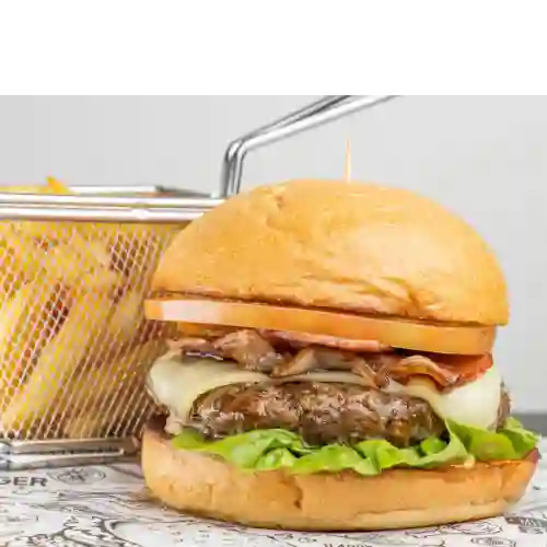 Casera Burguer+papitas+coca-cola