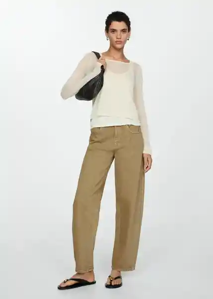 Jean Bet Khaki Talla 40 Mujer Mango