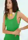 Vestido Burnst Verde Talla S Mujer Mango